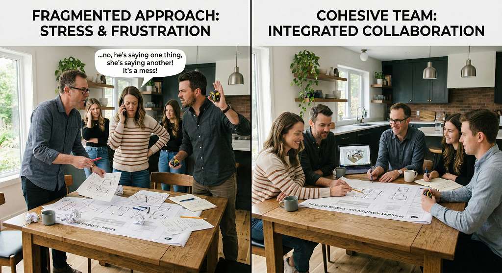 Design-build single point of contact vs general contractor coordination