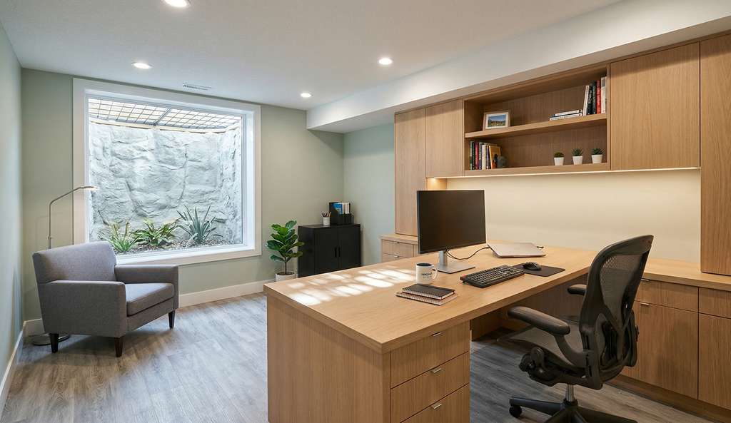 Home office basement finishing Raleigh